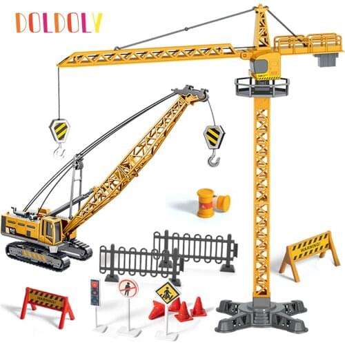Alloy Construction Engineering Truck Models Play Crane Excavator Forklift Vehicles Bulldozer Cars Toys for Boys Kids Xmas Gifts