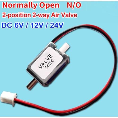 1PCS DC 6V / 12V /24V Normally Open N/O Electric Solenoid Air Valve Mini Massage Equipment Control Vent Valve for Gas Air Pump