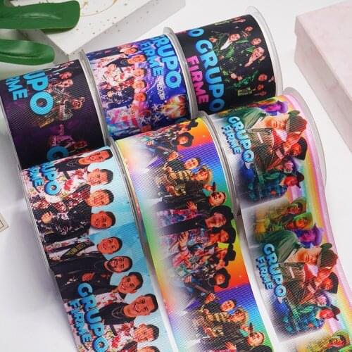 10 Yards 3inch 75mm Cartoon Printing Grosgrain Ribbon For Hair Bows DIY Crafts Handmade Accessories 56510