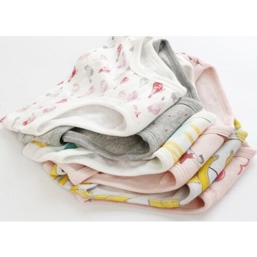 3Pcs Baby Toddler Girl Cotton Cute Breathable Soft Cartoon Print Underwear Panties Training Briefs