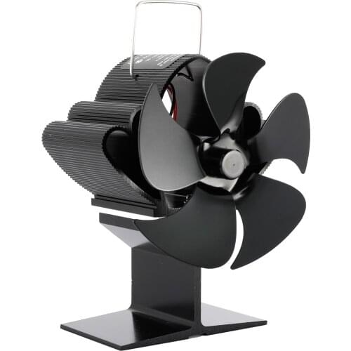 5-Blade Heat Powered Wood Stove Fan Fireplace Fan Furnace Air Blower for Wood/Fireplace Eco Friendly Stove Fan
