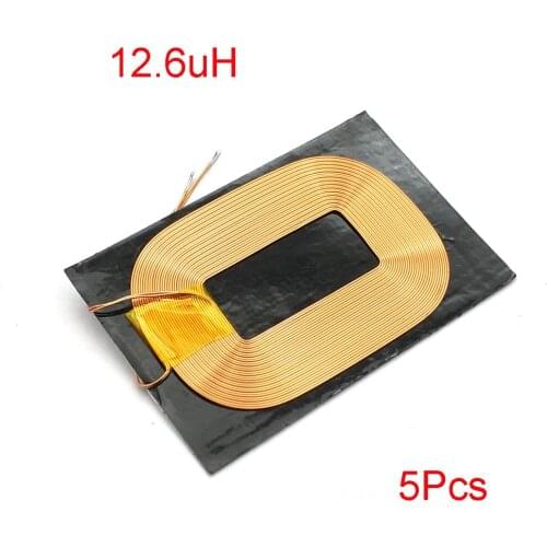 5Pcs Wireless Charging 47*32mm 12.6uH Antimagnetic Wireless Charging Receiver Coil