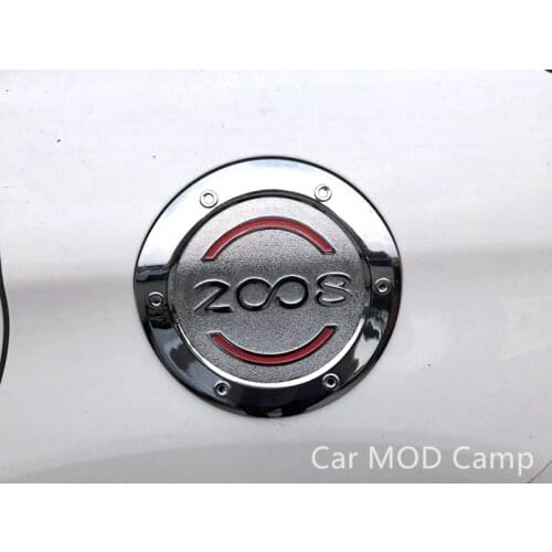 For Peugeot 2008 2014 2015 2016 2017 ABS Chrome Oil Fuel Gas Tank Cap Cover Pad Sticker Cover Trim 1pcs Car Styling Accessories