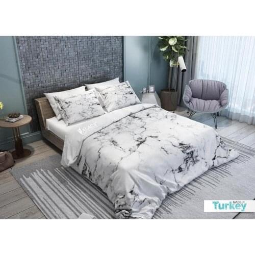 Granite Black Double Duvet Cover Set cotton-Satin 3D