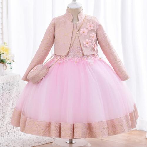 Kids Girls Beaded Elegant Wedding Flower Girl Dress Princess Party Pageant Formal Sleeveless Lace Tulle 2-8 Y