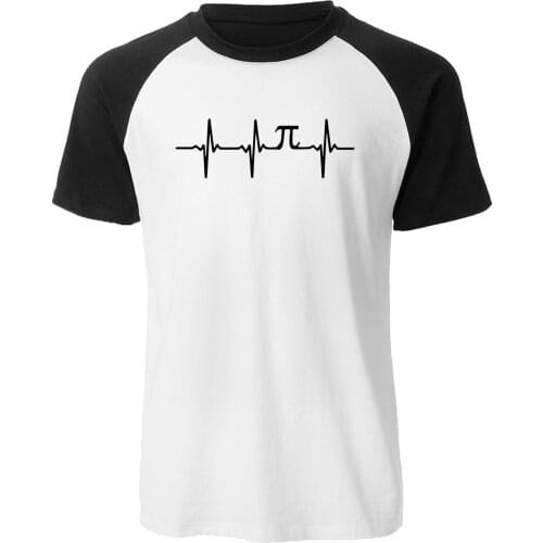 Simple Electrocardiogram Graphic Tshirt Men Harajuku Streetwear Funny T Shirts Summer O Neck Raglan Tee Shirt Hip Hop T-shirt