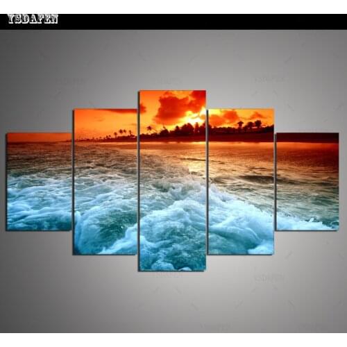 HD print olieverf Film modulaire foto Scenery poster kind room decor woondecoratie 5 stks canvas art z379