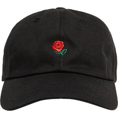 Rose Embroidery Cotton Baseball Cap Snapback Hat Spring Cotton Cap Hip Hop Cap Cheap Hats For Men Women Summer Visor Casquette