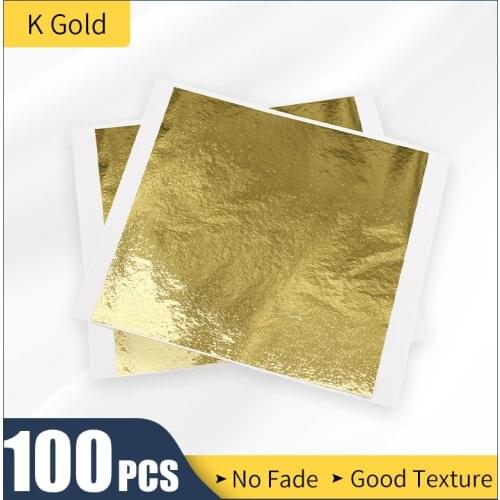 K-Gold Imitation Gold Leaf Foil Taiwan Glitter Paper for Wall Furniture Statue Crafts Home Decoratio