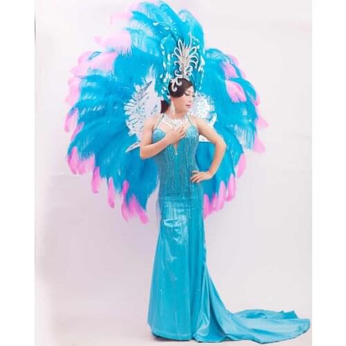 Latin dance Samba accessories Fashion exquisite headdress feathers Delicate dance shows accessories