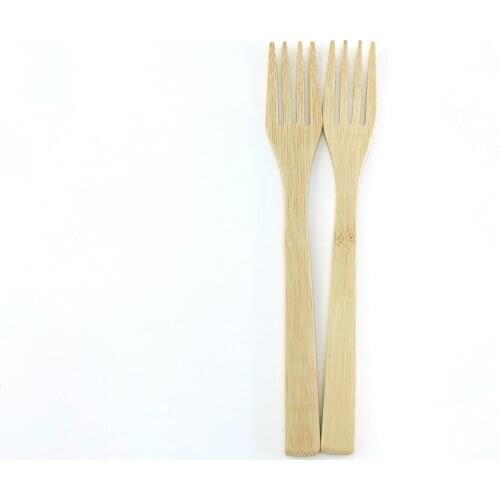 Natural Bamboo Cutlery Soup Spoon Fork Dinner Tableware Set Kitchen Accessories