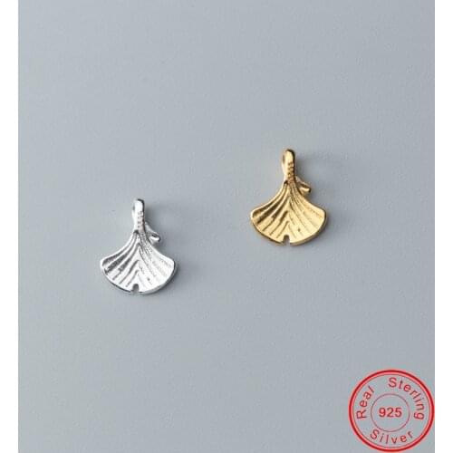 UQBing Athentic 925 Sterling Silver Simple Women DIY Shell Gold & Silver Charms Jewelry Making Gifts