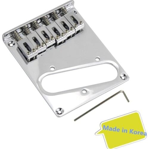 NEW Electric Guitar Bridge 6 Saddle Bridge Body Through Strings Guitar Parts Chrome