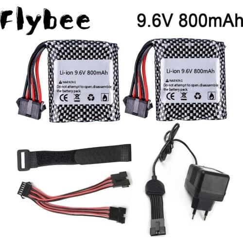 Original Battery 9.6V 800mAh Li-ion battery for 9115 9116 S911 S912 High Power RC car toy RC Truck 9.6v battery 16500 6P-SM plug