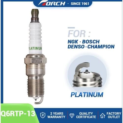 Genuine Torch Q6RTP-13 Platinum Spark Plug for Car Ford for NGK TR6AP13/PTR6D-13G