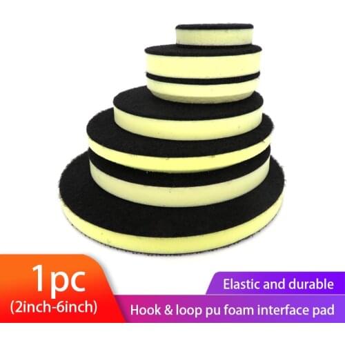 2-6 Inch Interface Cushion Pad Medium Density PU Foam Buffing Pad for Sanding Disc Backing Pad - Hook and Loop