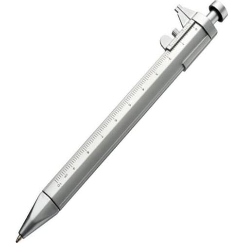 2021 New Korea Cute Craft Type Creative Ballpoint Straightedge Tape Measure Vernier Ruler Pen Stationery Wholesale 2pcs/lot