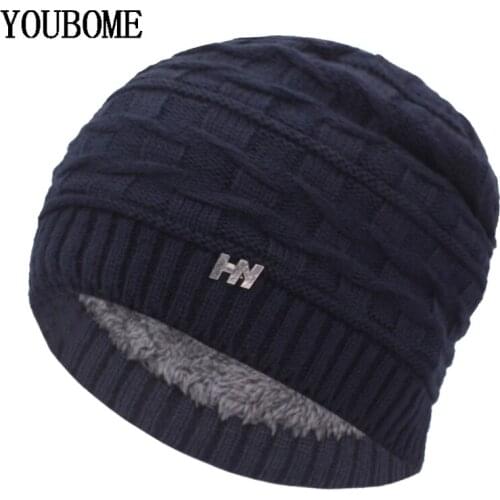 YOUBOME Skullies Beanies Winter Hats For Women Knitted Hat Men Famale Gorras Baggy Winter Beanie Hat Warm Soft Knitting Hat Caps