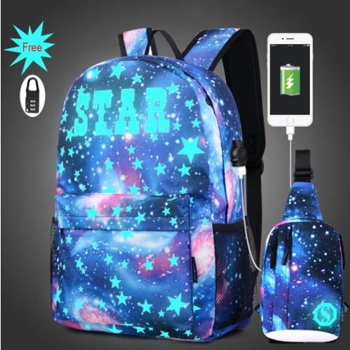 Luminous School Backpacks Student Animation School Bags For Boys 7-12 Years Teenager USB Charge Anti-theft Laptop Back Pack