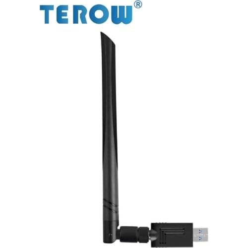 TEROW Dual Band Wireless USB Adapter USB3.0 1200Mbps 2.4GHz 5.8GHz Super-speed Only 5dBi Secure Tech High & WPS Protected Setup