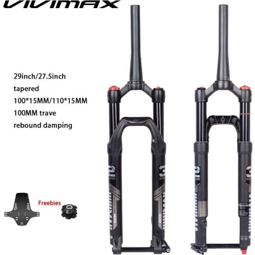 VIVIMAX mountain bike front fork 27.5/29 inch barrel axle 100x15mm stroke 100mm BOOST specification 110x15mm, Solo Air fork