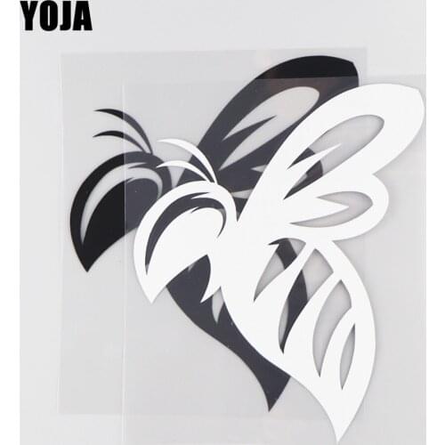 YOJA 13.2×16.1CM Cartoon Animals Creative Bee Vinyl Decal Car Stickers Black/Silve0r 19C-0122