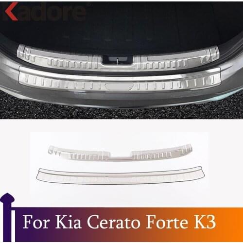 For Kia Cerato Forte K3 2019 2020 2021 Stainless Steel Rear Inner Outer Bumper Protector Trim Door Sill Scuff Cover Plate