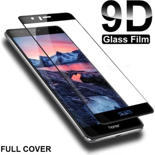 9D Full Cover Protective Glass For Huawei P9 P10 Lite P10 P9 Plus Tempered Glass For Honor 8 9 Lite V8 V9 Screen Protector Film