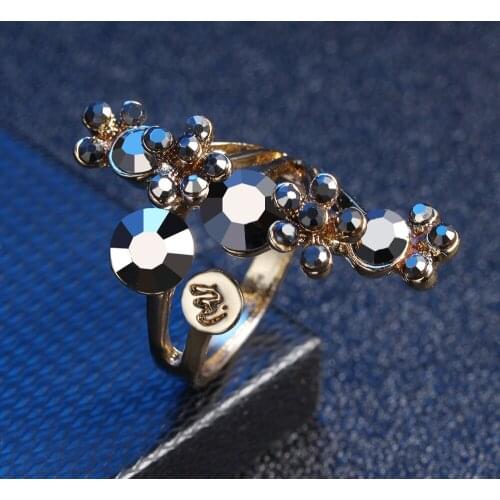 Starry Sky Zircon Ring Ladies Ring Geometric Design Elegant Ladies Decoration Wedding Anniversary Gift Ring Girl Charm Jewelry