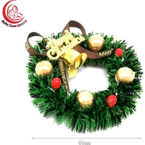 1pc Miniature Wreath Doll House Christmas Tree Wall Baking Decoration Dollhouse Accessories Children Toys Gift For Kid New Year