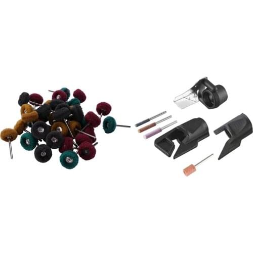 40 Pcs (25mm) Abrasive Wheel Buffing Polishing Wheel Set with Attachment Kit for Sharpening Outdoor Gardening Tools