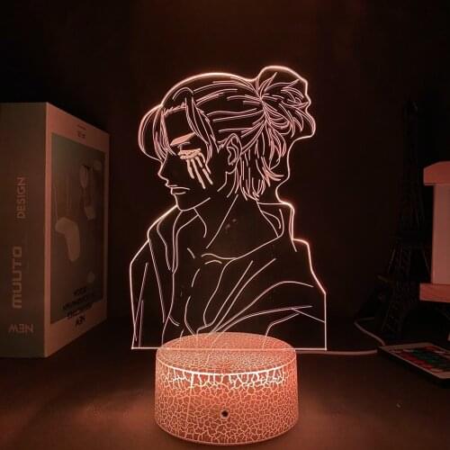 Anime Figure Attack on Titan Levi Ackerman Neon Lamp Night Lamp For Kids Anime Lamp Manga Gift To Girlfriend led lamp Home Decor