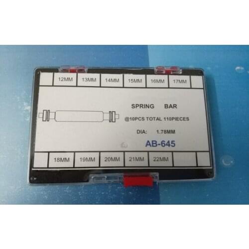 Assortment of 240 PCs Watch Band Pins 1.0mm Super Thin Double Flanged Stainless Steel Spring Bar 6~24mm