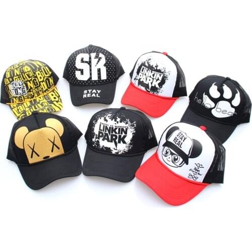 Fashion Summer Womens Trucker Hats Mens Letter Cartoon Baseball Caps Adjustable Mesh Breathable Hip Hop Snapback Hats