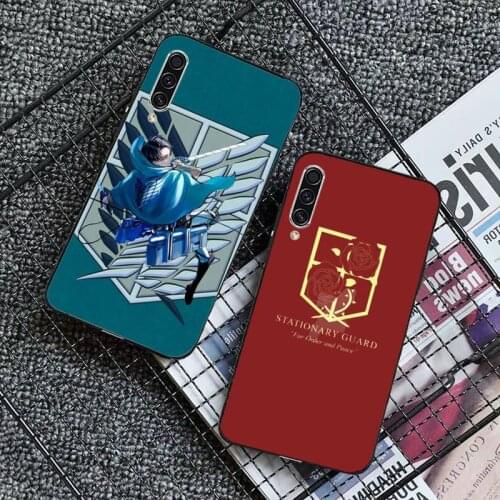 Attack on Titan Phone Case For Samsung galaxy S 7 8 9 10 20 edge A 6 10 20 30 50 51 52 70 note plus mobile bags Anime Fashion