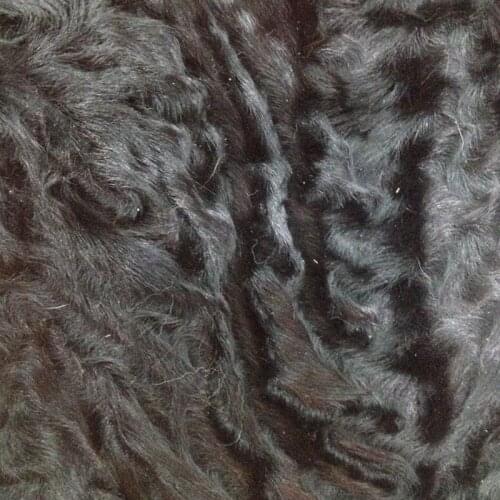 Eco-Black Curly Genuine Karakul Lamb Fur Pelt Piece for Home Decoration/Cushion/shoes/bag ,Free Shipping