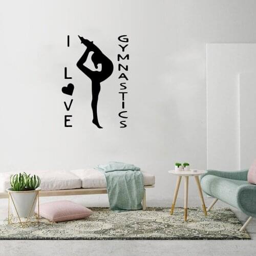 Gymnastics Wall Stickers Removable Wall Decor For Girls Rooms Gym Dance Room Decoration Wall Decals Stickers Murals ov750