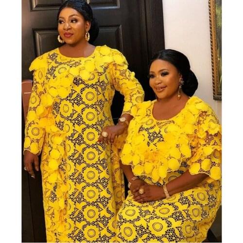 Lace African Dresses For Women Plus Size Boubou Ankara Dashiki Maxi Dress Muslim Abayas Fashion Party Clothes 2021 Autumn Winter