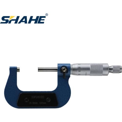 Shahe 0.01mm 25-50mm outside micrometer mikrometre measuring device mechanical gauges micrometer precision tools