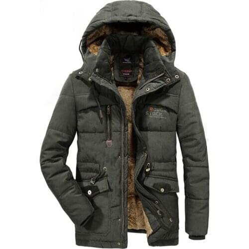 Plus Size 7XL 8XL Winter Parkas Men Thicken Warm Jacket Wool Liner Hooded Coats Male Outwear Windproof Multi Pocket Army Jackets