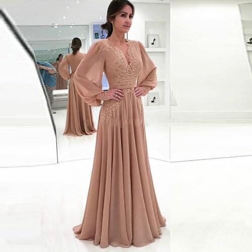 New Arrivals Chiffon Wedding Dress Long Puff Sleeves A-line Lace Applique Long Dress Bridal Gown Plus Size Vestido De Noiva 2020