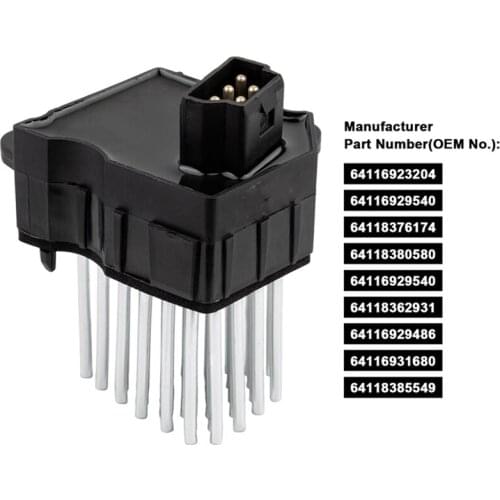 OEM 64116920365 For BMW E39 E53 E83 E46 E36 325 328 M3 Blower Motor Resistor AC Heater Fan 64116931680 64118380580 64116929540