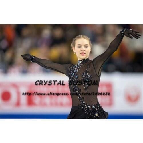 Custom Figure Skating Dresses Graceful New Brand Girls Ice Skating Dresses For Competition DR4296