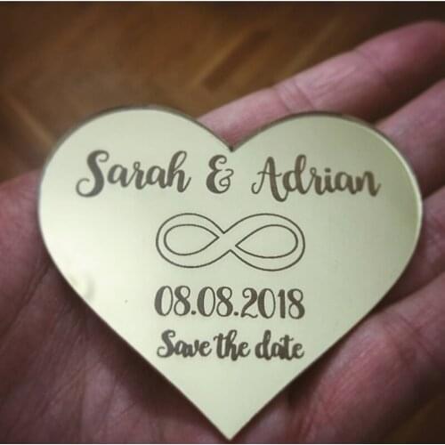 Personalized Table Centerpiece, Custom Made Acrylic Mirror for Table Settings, Laser cut Lettering for Guests Souvenirs Gifts