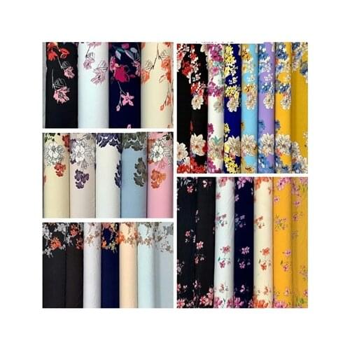 Positioning flower fabric polyester Chinese style retro printed skirt top fabric 2021 NEW
