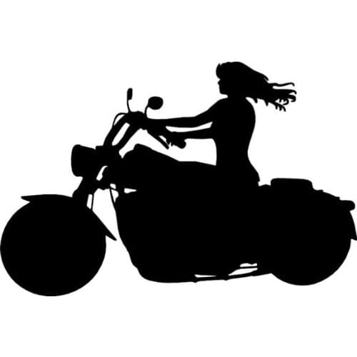 Sexy Charming Babes Motorcycle Fashion Design Stickers Pvc Decals Suitable for All Kinds of Cars Black/white, 13cm*9cm