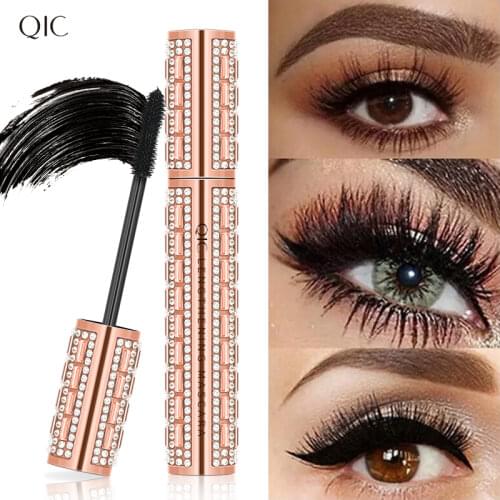QIBEST 4D Cool Eyelashes Curling Mascara Black Pen Liquid Mascaras Eyes Makeup Eye Lash Cosmetics Tool Lashes Lengthening Brush