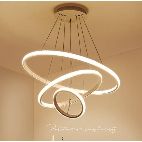 Nordic Round Ring Pendant Lights LED Circle Hanging Lamp for Living Room Dining Room Kitchen Home Decor Suspension LED Lighting