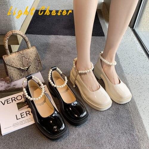 Lolita Shoes Women Japanese Style Vintage Soft Sister Girls High Heels Waterproof Platform College Student Cosplay Costume Shoes