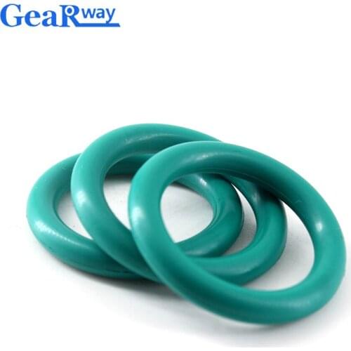 Gearway 5.7mm Thickness O Ring Seal Green FKM O Ring Sealing Gasket 102/105/110/115/190/195/200mm OD Oil Resistance O Type Ring